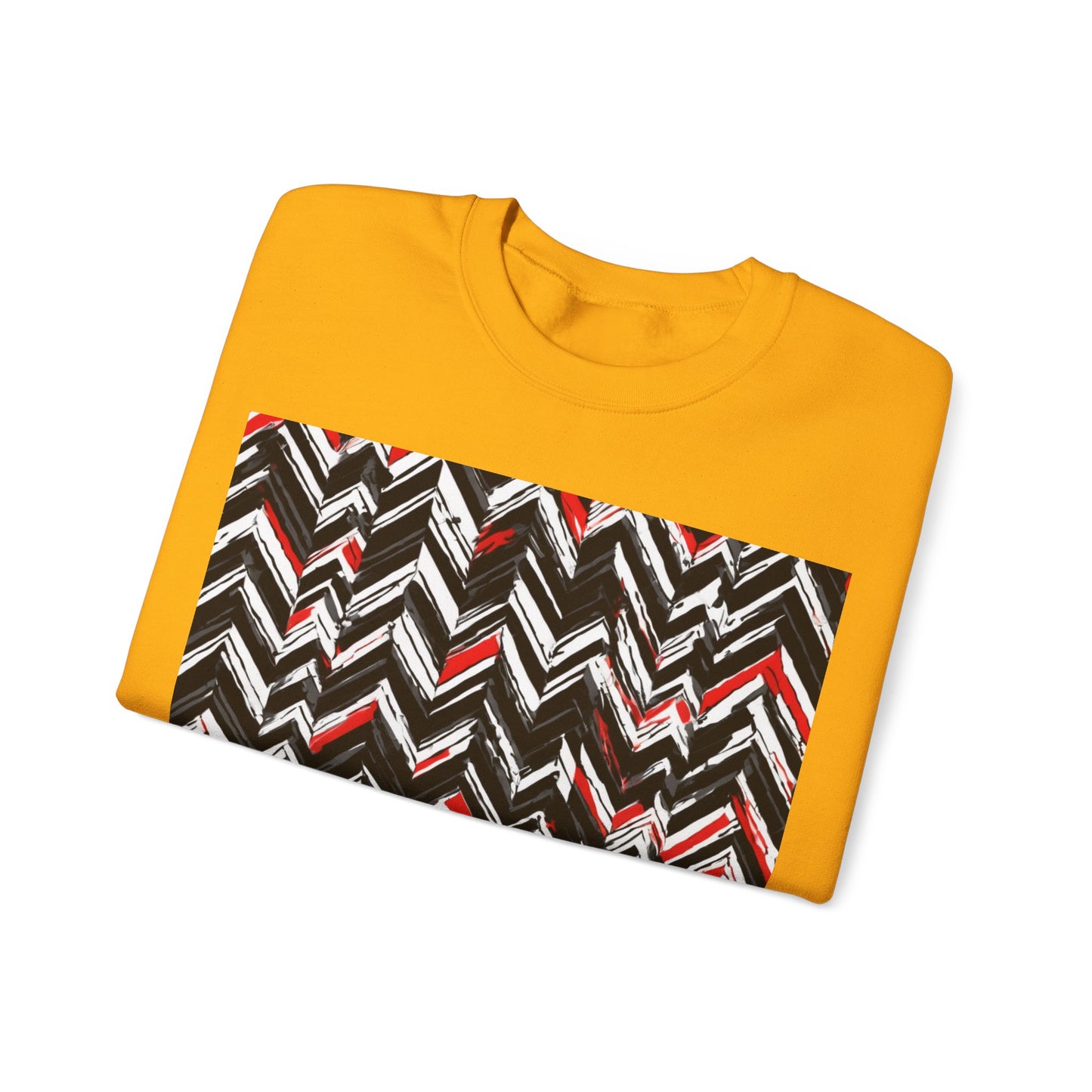 boostlete-am-crew-pattern-chevron-geometric-0659 — Unisex Heavy Blend Crewneck (G18000)