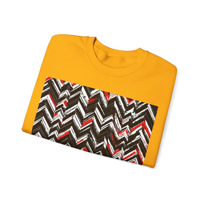 boostlete-am-crew-pattern-chevron-geometric-0659 — Unisex Heavy Blend Crewneck (G18000)
