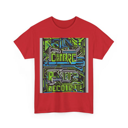 boostlete-pr-season-type-charge-train-recover-outline-over-solid-geometric-0129 — Unisex Heavy Cotton Tee (Gildan 5000)