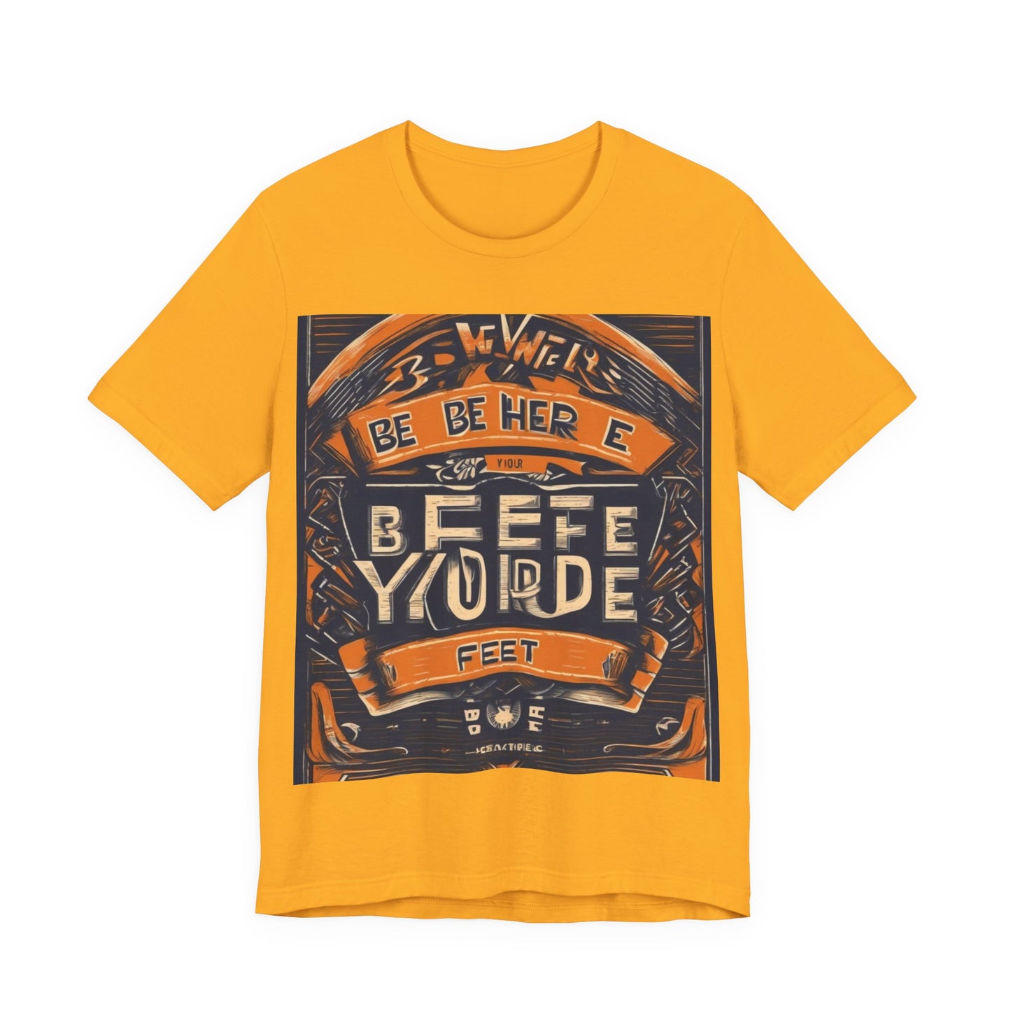 boostlete-field-day-type-be-where-your-feet-are-banner-engraved-0029 — Unisex Jersey Short Sleeve (B+C 3001)