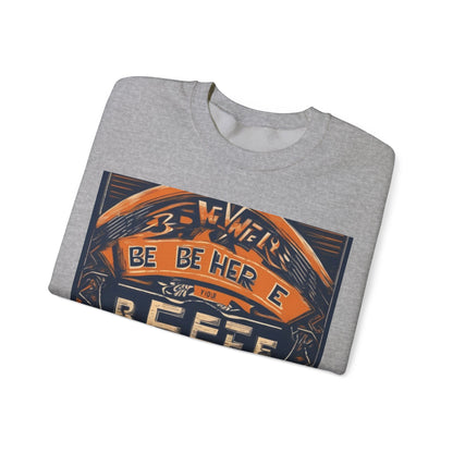 boostlete-field-day-type-be-where-your-feet-are-banner-engraved-0029 — Unisex Heavy Blend Crewneck Sweatshirt (Gildan)