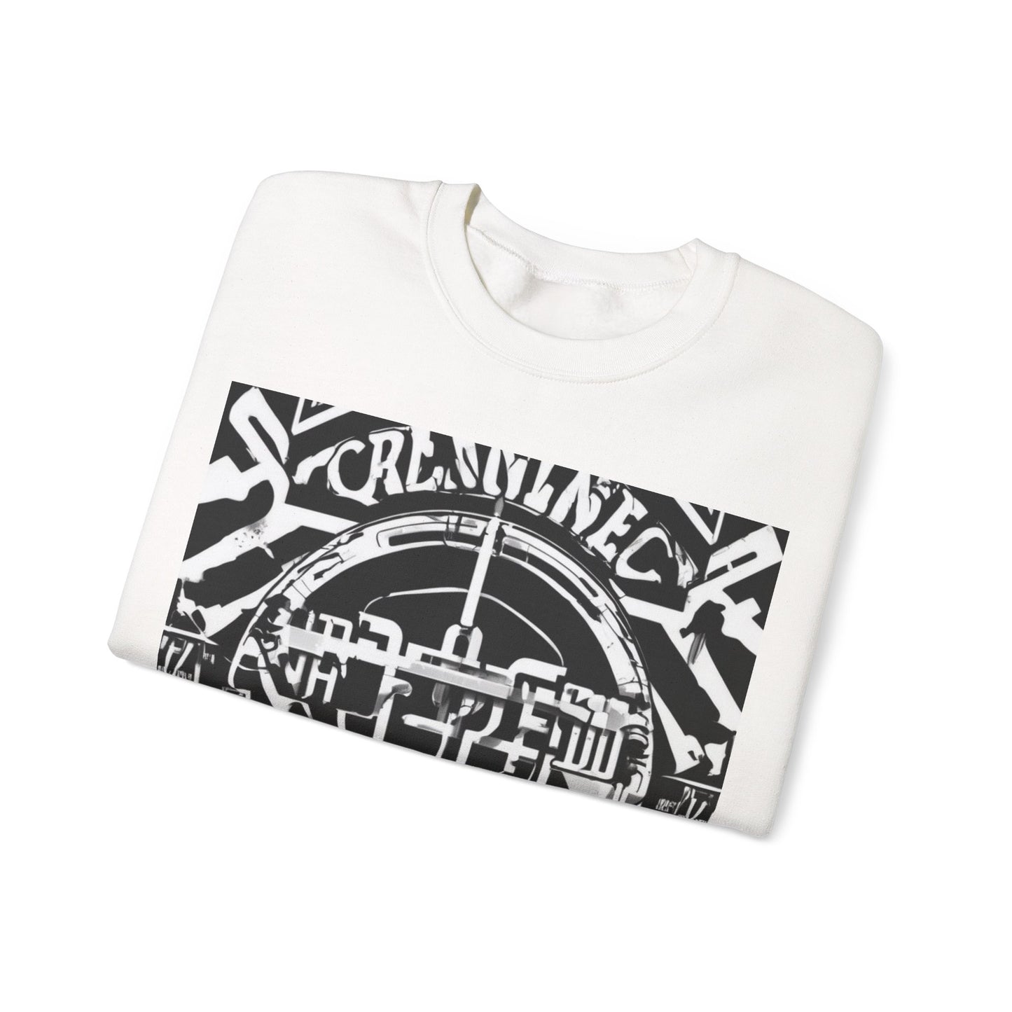 boostlete-am-crew-type-consistency-is-the-flex-centered-industrial-0137 — Unisex Heavy Blend Crewneck Sweatshirt (Gildan)