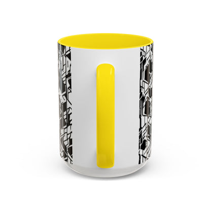 boostlete-field-day-pattern-micro-blueprint-0927 — Accent Mug 11/15oz
