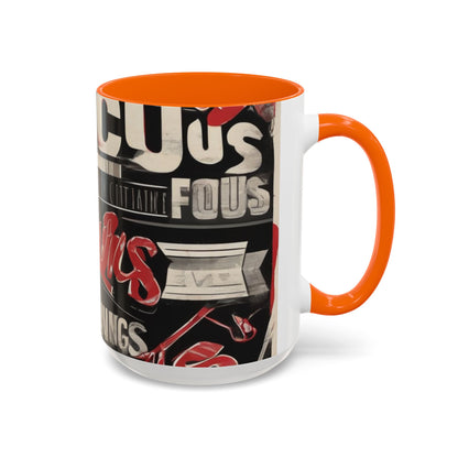 boostlete-mile-by-mile-type-focus-over-feelings-split-retro-0841 — Accent Mug 11/15oz