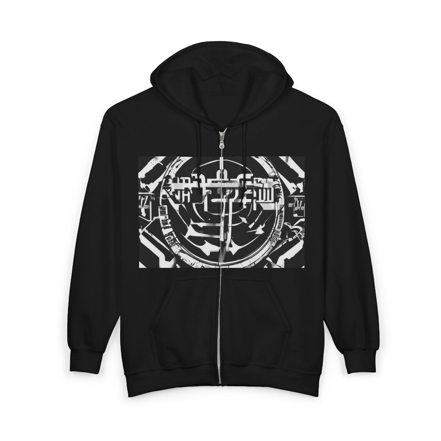 boostlete-am-crew-type-consistency-is-the-flex-centered-industrial-0137 — Unisex Heavy Blend Full-Zip Hooded Sweatshirt