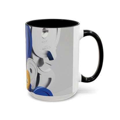 boostlete-field-day-icon-barbell-offset-geometric-0150 — Accent Mug 11oz/15oz