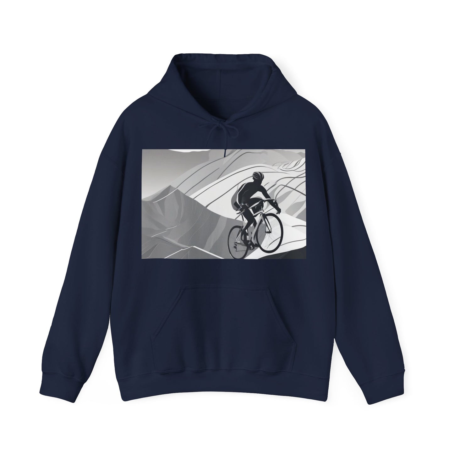 boostlete-recovery-progress-scene-cyclist-motion-vector-0808 — Unisex Heavy Blend Hoodie (G18500)