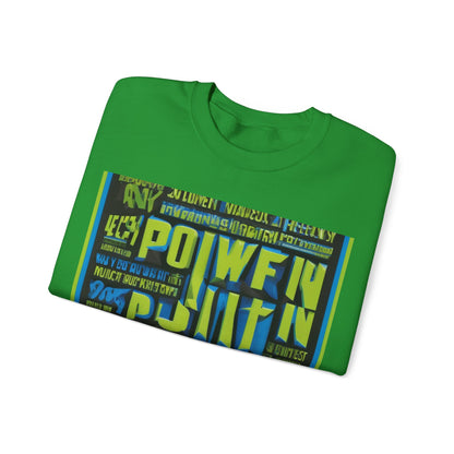 boostlete-am-crew-type-power-in-quiet-arc-paper-1481 — Unisex Heavy Blend Crewneck (G18000)