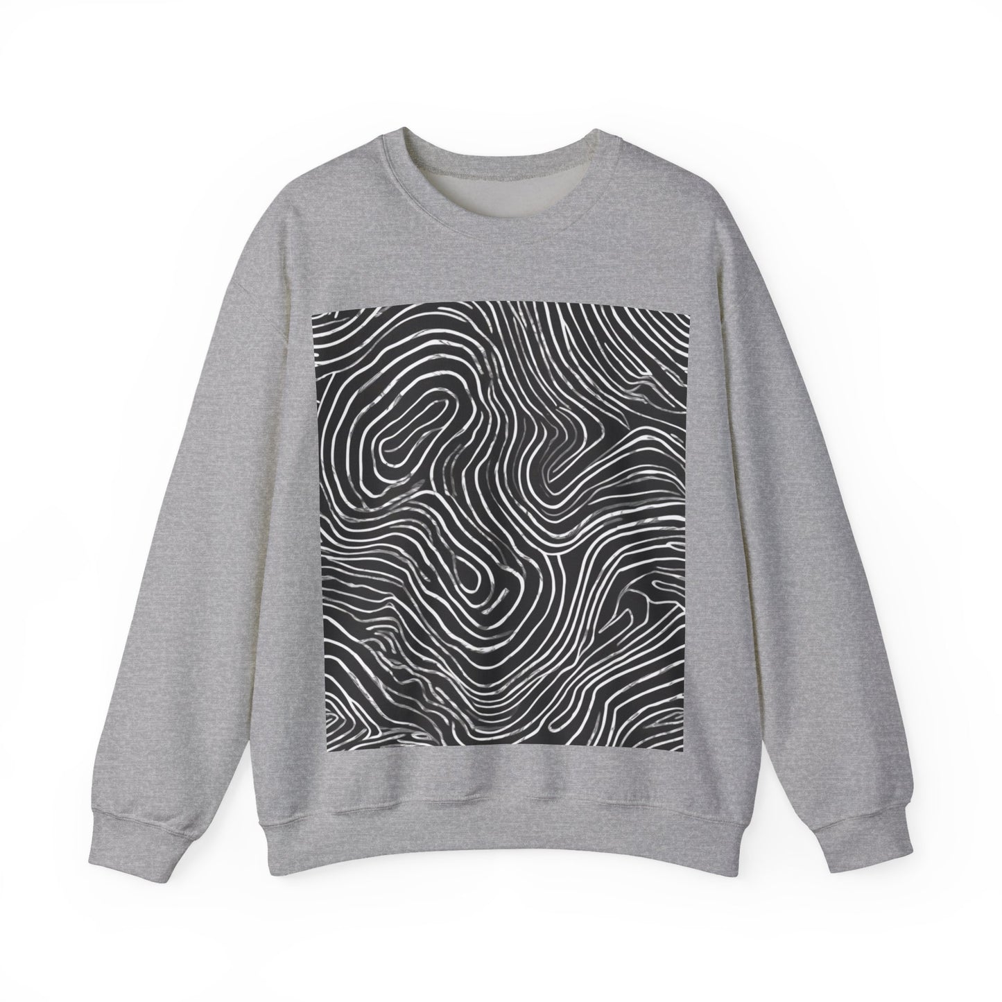 boostlete-field-day-pattern-topographic-badge-0307 — Unisex Heavy Blend Crewneck Sweatshirt (Gildan)