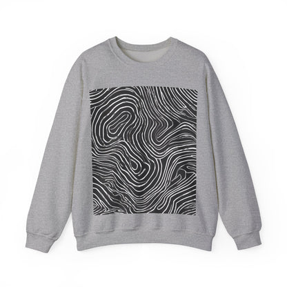 boostlete-field-day-pattern-topographic-badge-0307 — Unisex Heavy Blend Crewneck Sweatshirt (Gildan)