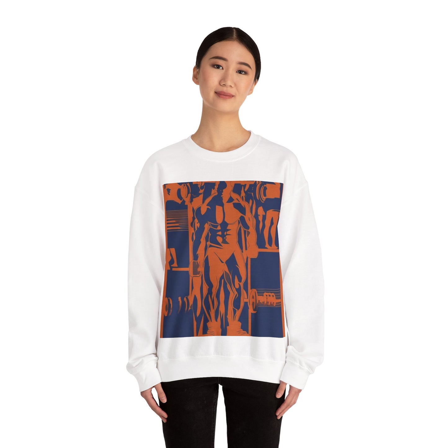 boostlete-rise-grind-scene-deadlift-3d-paper-0812 — Unisex Heavy Blend Crewneck (G18000)