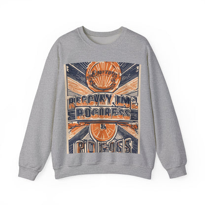 boostlete-boost-mode-type-recovery-progress-outline-over-solid-badge-0161 — Unisex Heavy Blend Crewneck Sweatshirt (Gildan)