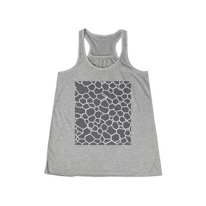 boostlete-iron-intent-pattern-hex-blueprint-0063 — Women's Flowy Racerback Tank (B+C 8800)