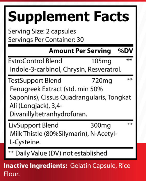 Boostlete RECOVER Natural Post Cycle Supplement - Supports Muscle Mass, Hormone Balance, and Liver Health - 60 Capsules, Made in USA