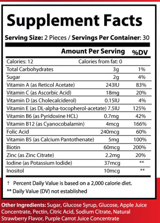 Boostlete Vita Full – Complete Multivitamin Gummies for Adults | Immune, Energy & Nutrient Support | Strawberry Flavored | 60 Gummies